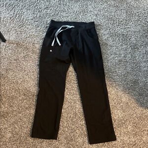 Figs Black Scrubs with Drawstring